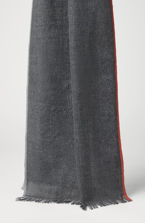 Brunello Cucinelli Scarf With Selvedge In Black