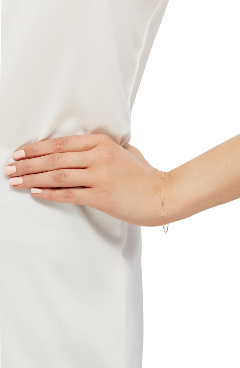 Frankie & Zoe Diamond Station Chain Bracelet, Alternate, color, Yellow Gold