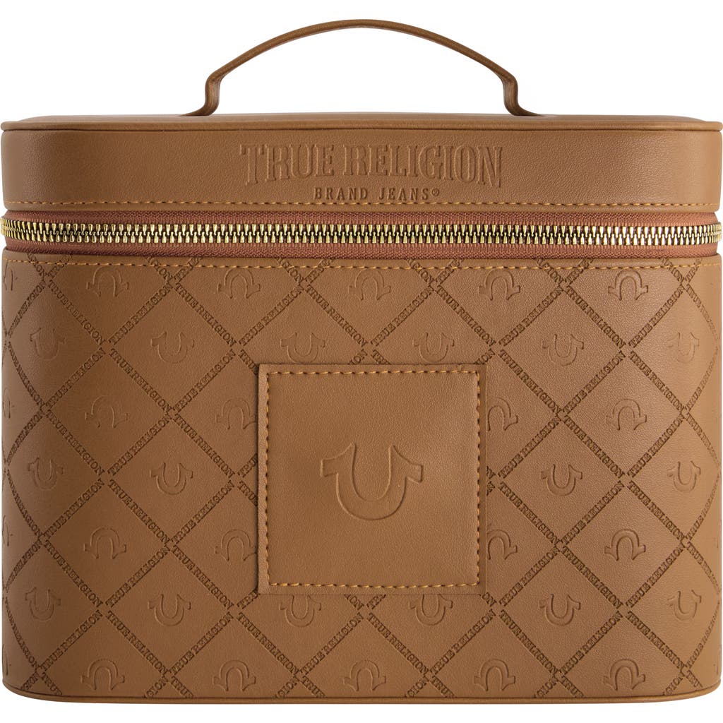 True Religion Large Cosmetic Case With Mirror