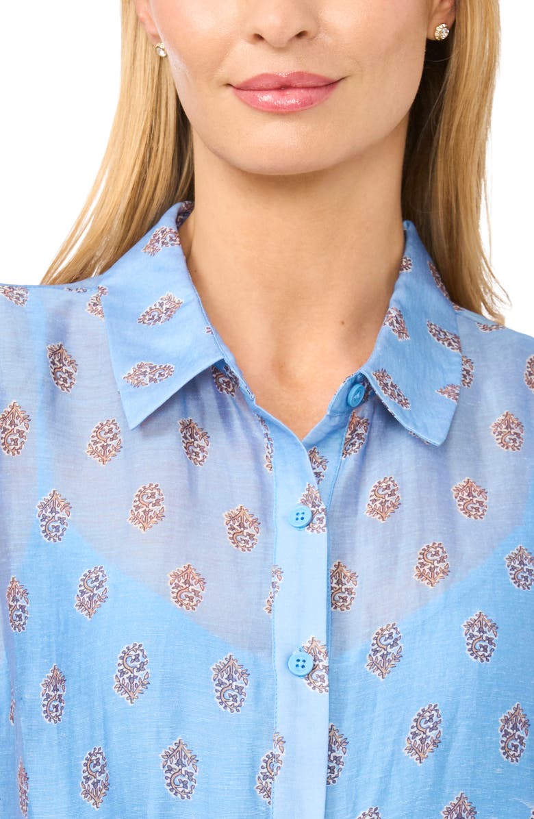 Halogen<sup>®</sup> Scarf Print Sleeveless Shirtdress, Alternate, color, 