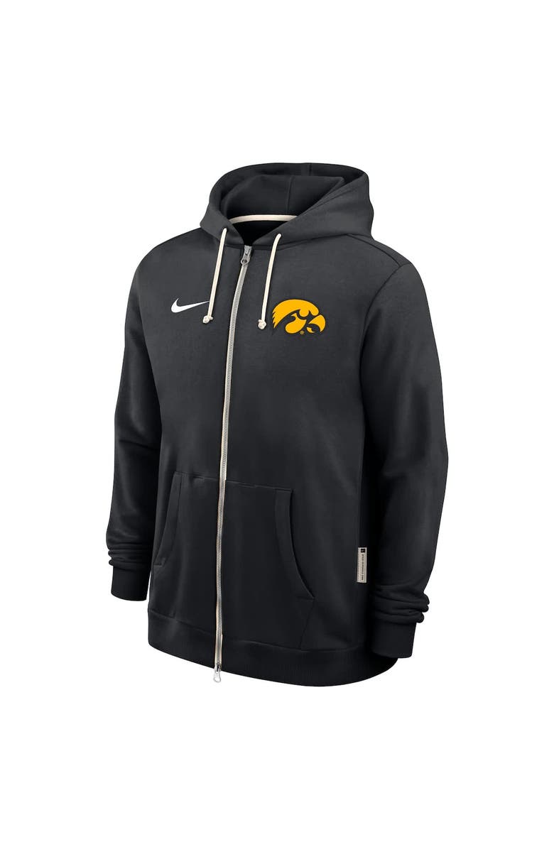 Nike Men's Nike Black Iowa Hawkeyes 2025 Sideline Standard Issue Dri-FIT Full-Zip Hoodie, Alternate, color, Black