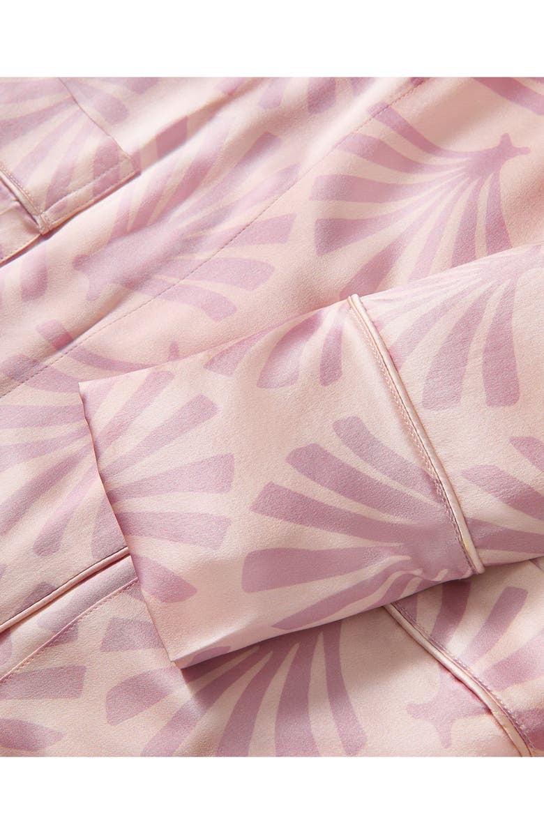 Petite Plume Silk Robe, Alternate, color, Pink