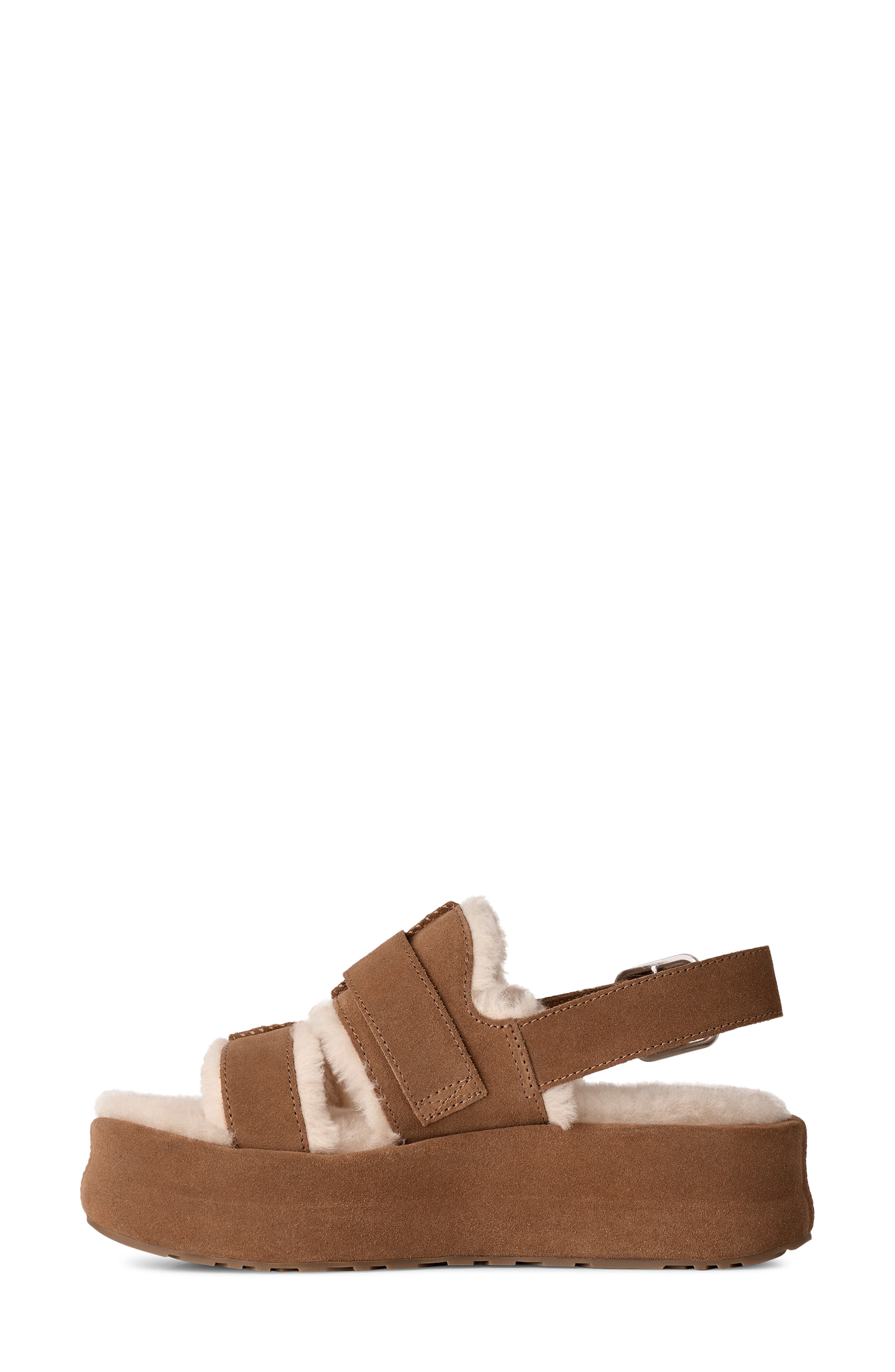 UGG® Enwrap Genuine Shearling Lined Slingback Sandal (Women
