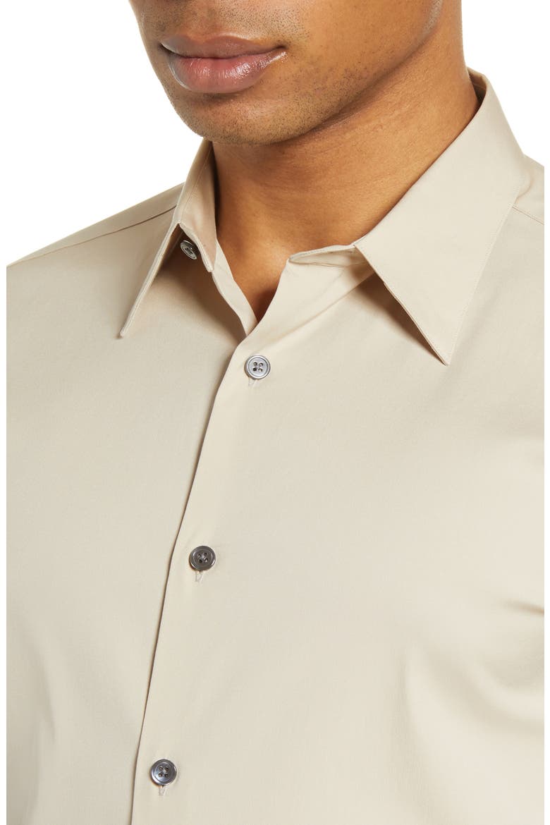 Sylvain Slim Fit Button-Up Dress Shirt, Alternate, color, MUSLIN