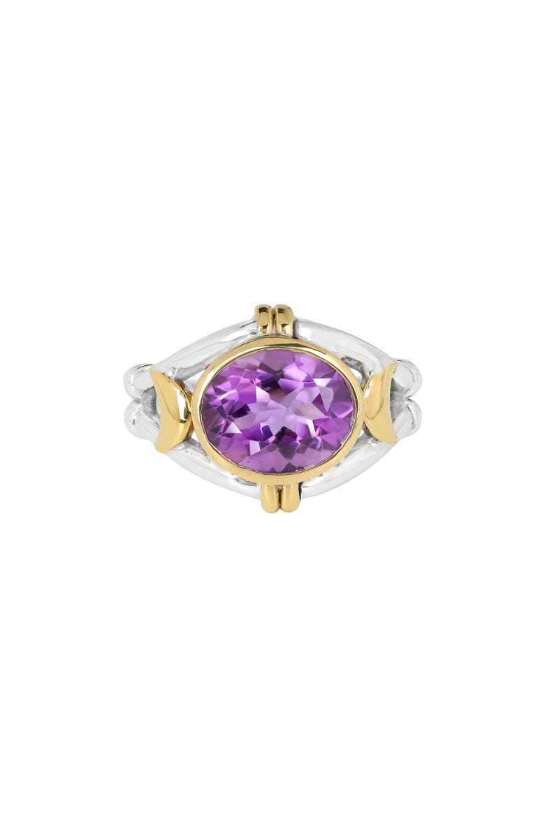 Bezel Set Amethyst Ring, Alternate, color, PURPLE