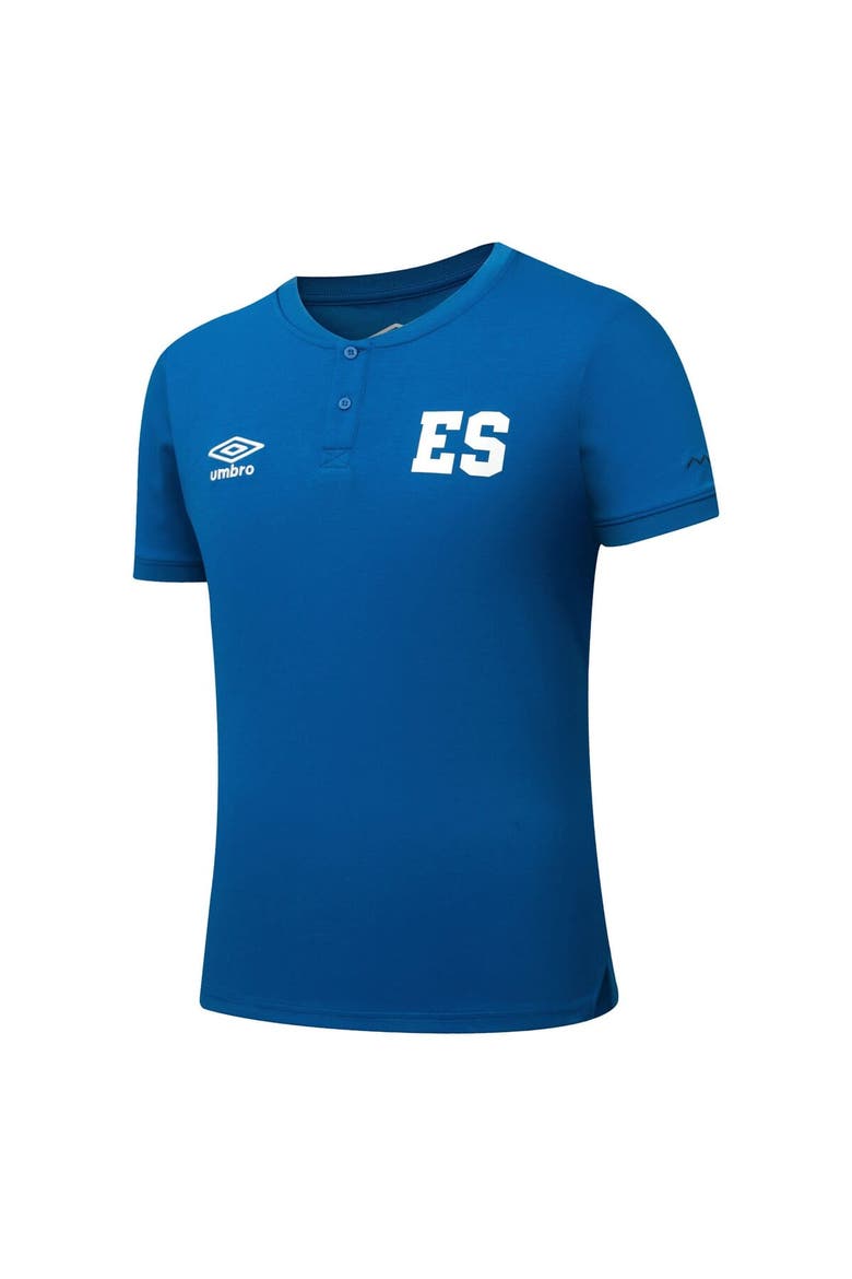 Men's Umbro  Blue El Salvador National Team Crew Neck Polo, Alternate, color, Blue