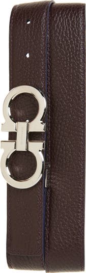 FERRAGAMO Reversible Double Gancio Leather Belt | Nordstrom