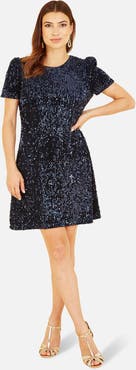 Yumi Sequin Tunic Mini Dress