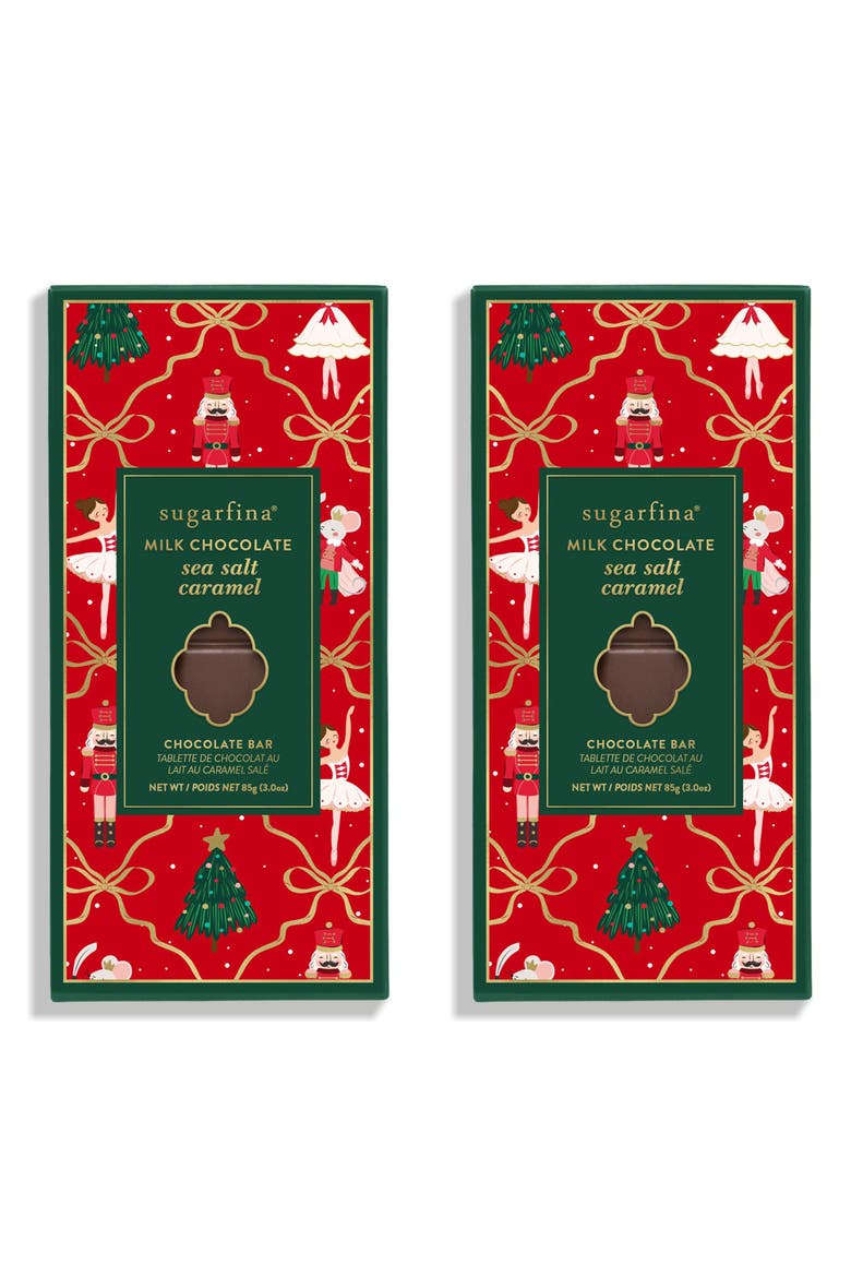 Set of 2 Milk Chocolate Sea Salt Caramel Bars, Main, color, NO COLOR