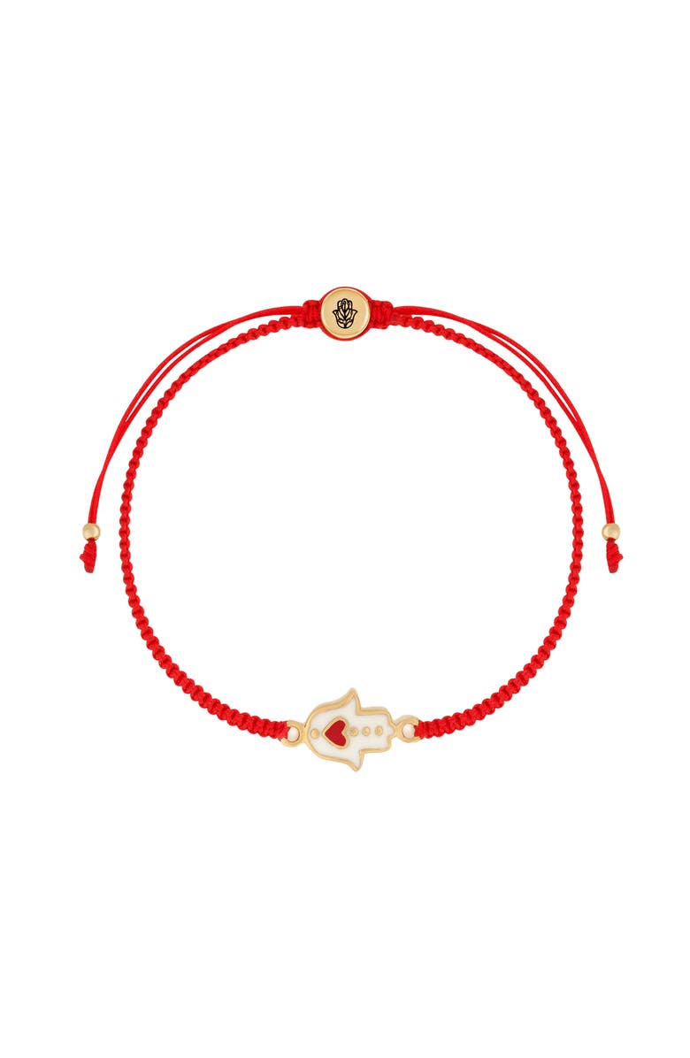 Karma and Luck Red String Hamsa Heart Charm Adjustable Bracelet Expression of Love, Main, color, Red, Gold, White