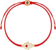 Karma and Luck Red String Hamsa Heart Charm Adjustable Women's Bracelet - Expression of Love