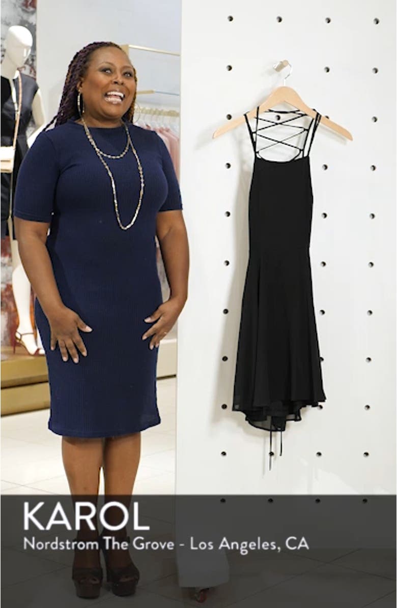 Good Deeds Lace-Up Skater Minidress, sales video thumbnail