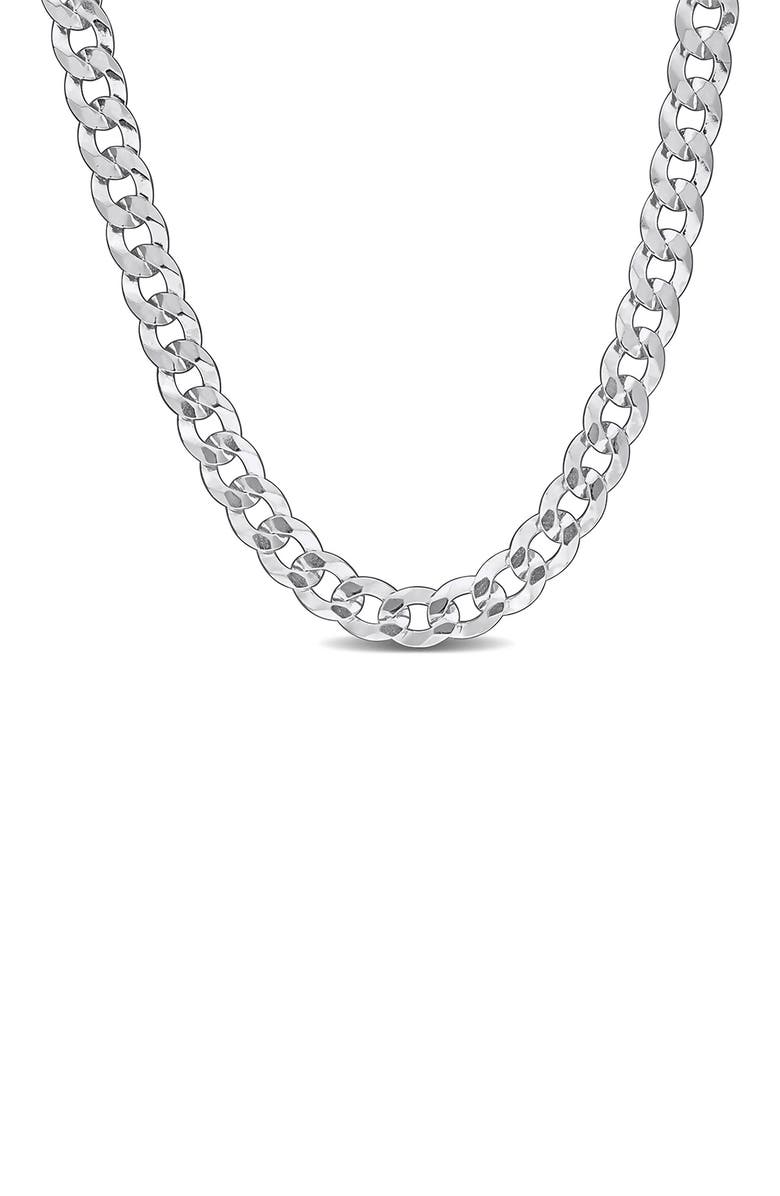 DELMAR Flat Curb Link Chain Necklace, 5.3mm, Main, color, 