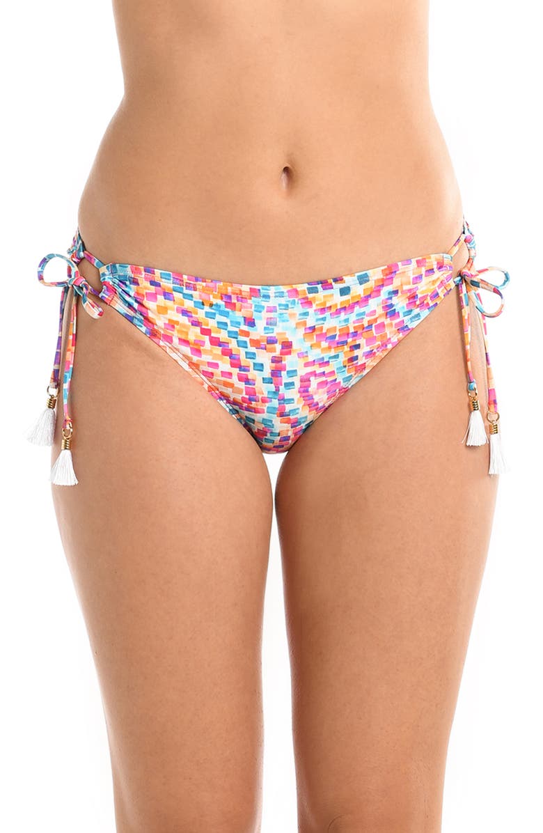 La Blanca Pebble Side Tie Bikini Bottoms, Main, color,