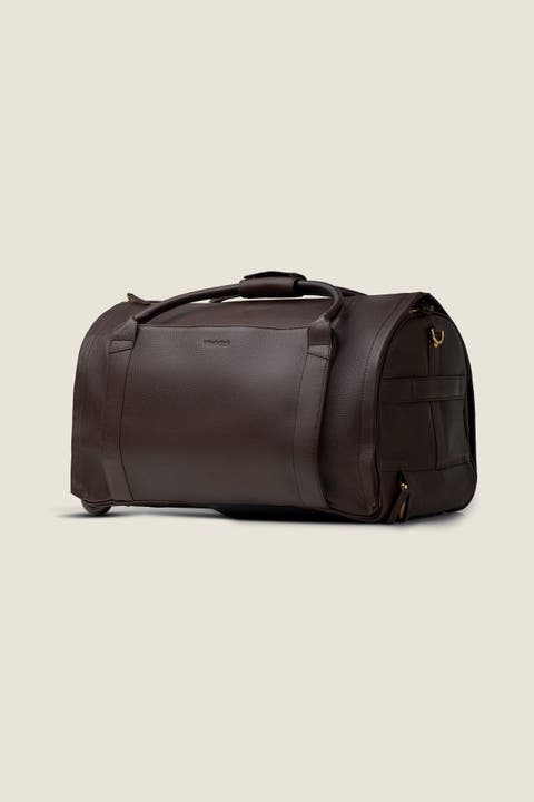 Nova Convertible Rolling Leather Garment Duffle
