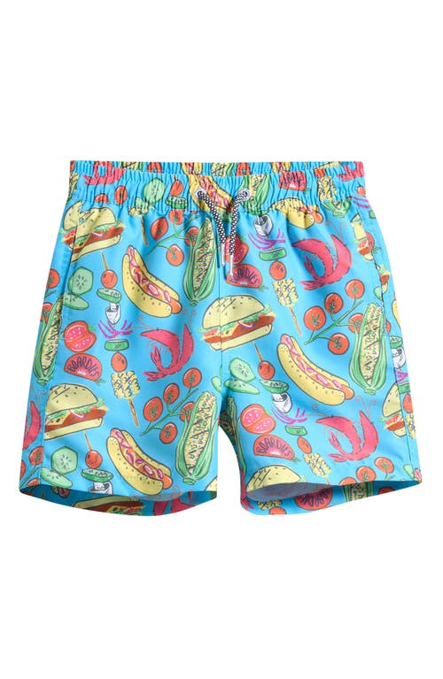 Boardies Kids' Cookout Graphic Swim Trunks In Blue