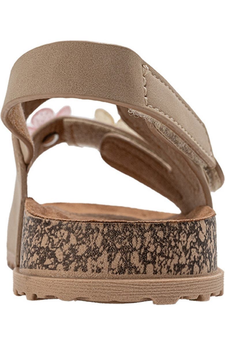 bebe Kids' Blossom Footbed Sandal, Alternate, color, Tan