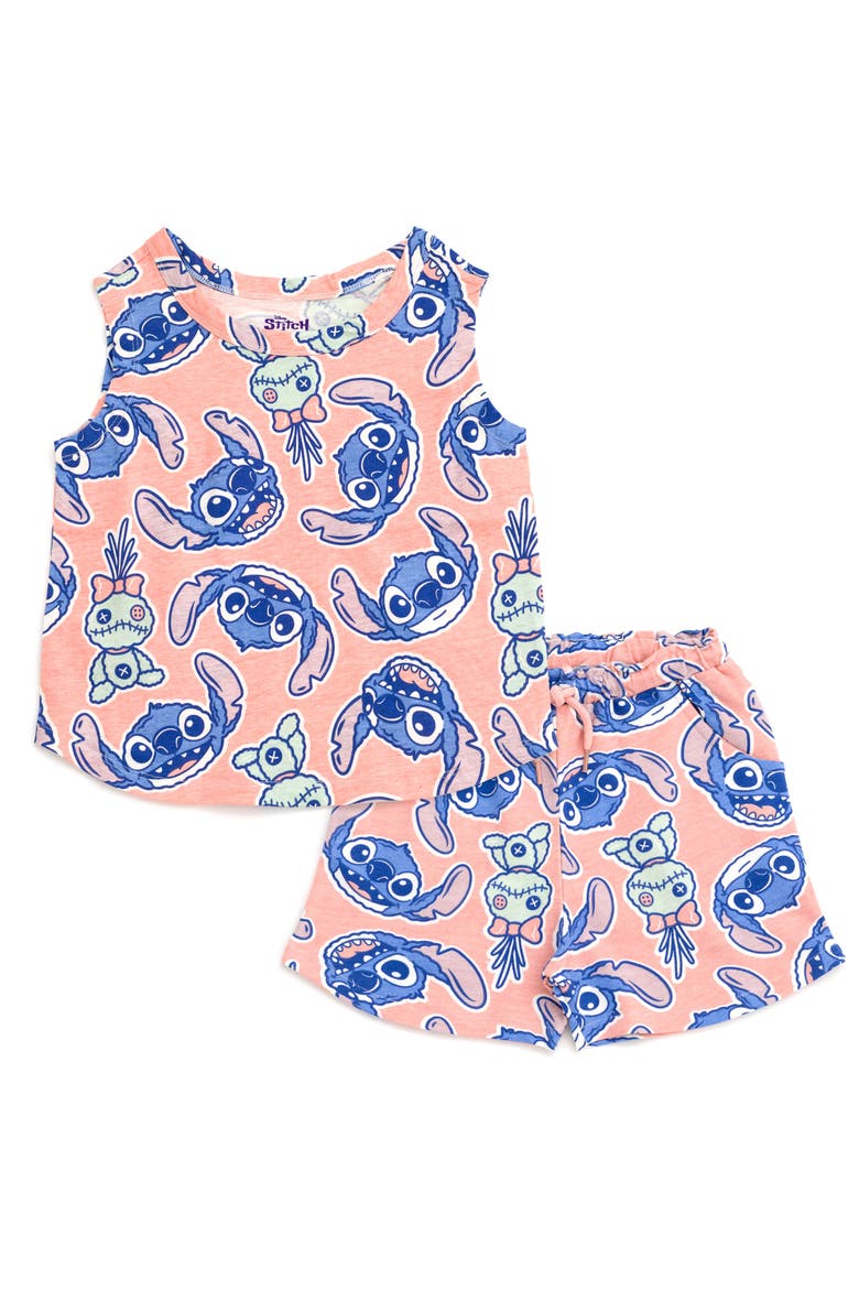 Frozen 2-Piece Tank Top and Shorts Set, Main, color, Pink Stitch Scrump