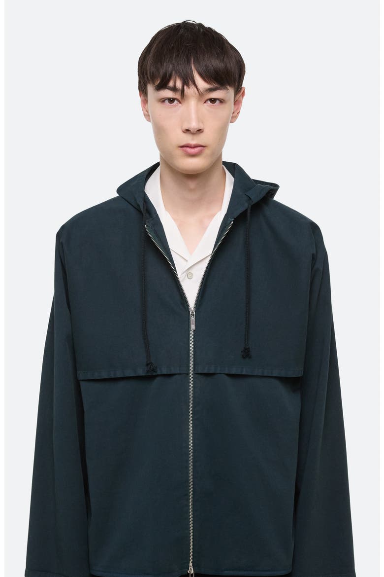 Hooded Stretch Cotton Jacket, Alternate, color, PINE - F1S