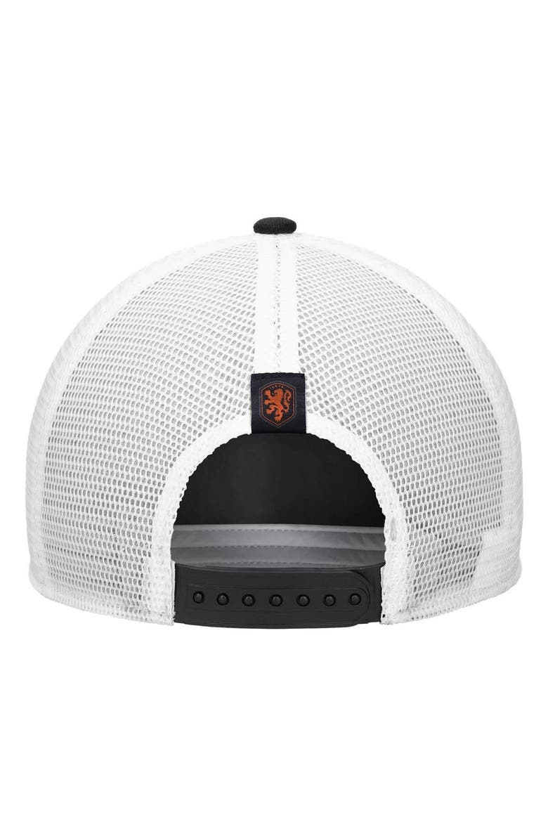 Men's Nike Black Netherlands National Team Rise Rope Trucker A-Frame Adjustable Hat, Alternate, color, Black