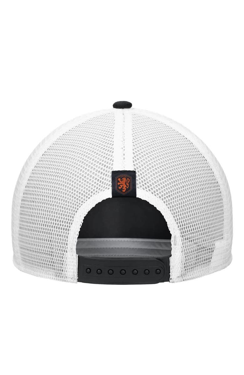 Nike Men's Nike Black Netherlands National Team Rise Rope Trucker A-Frame Adjustable Hat, Alternate, color, Black