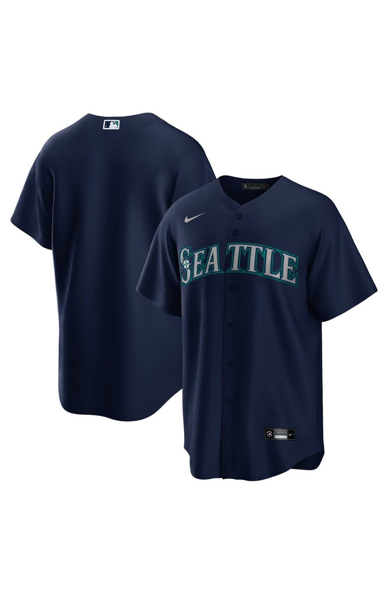 Nike Men's Nike Navy Seattle Mariners Alternate Replica Team Jersey, Main, color, 