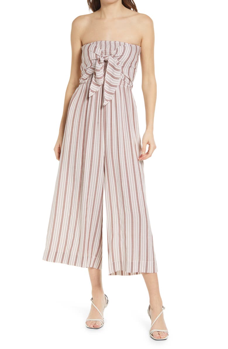 Bishop + Young Elva Strapless Jumpsuit, Main, color, 