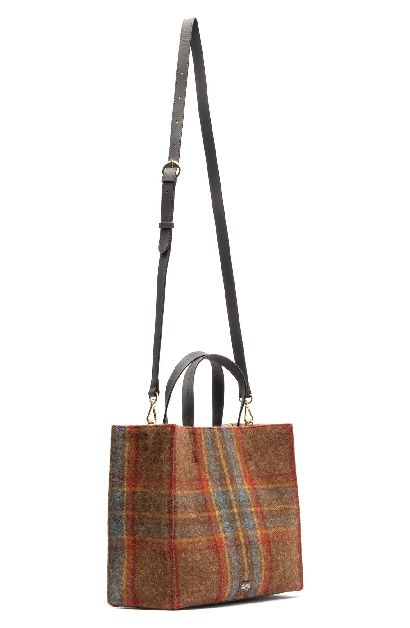 Frances Valentine Margot Wool Plaid Tote, Alternate, color, 