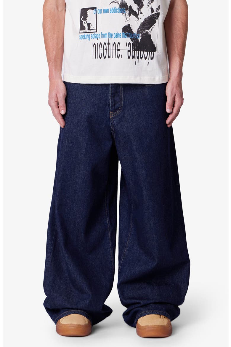 Raw Baggy Rave Wide Leg Jeans, Main, color, RINSED INDIGO