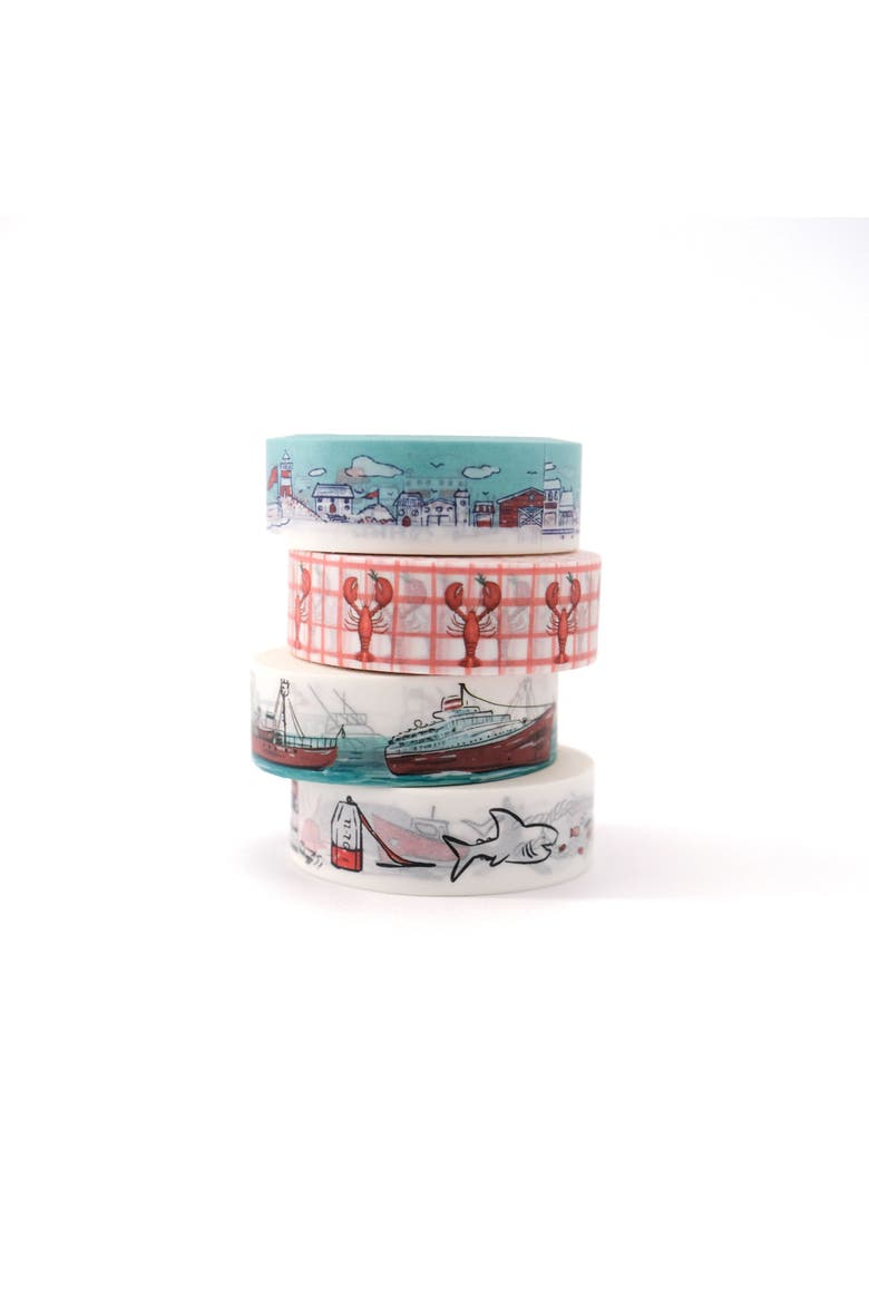 Salty Life Everyday Beach/Nautical Masking Tape - 4ct Rolls, Assorted, Alternate, color, Multi-Pack