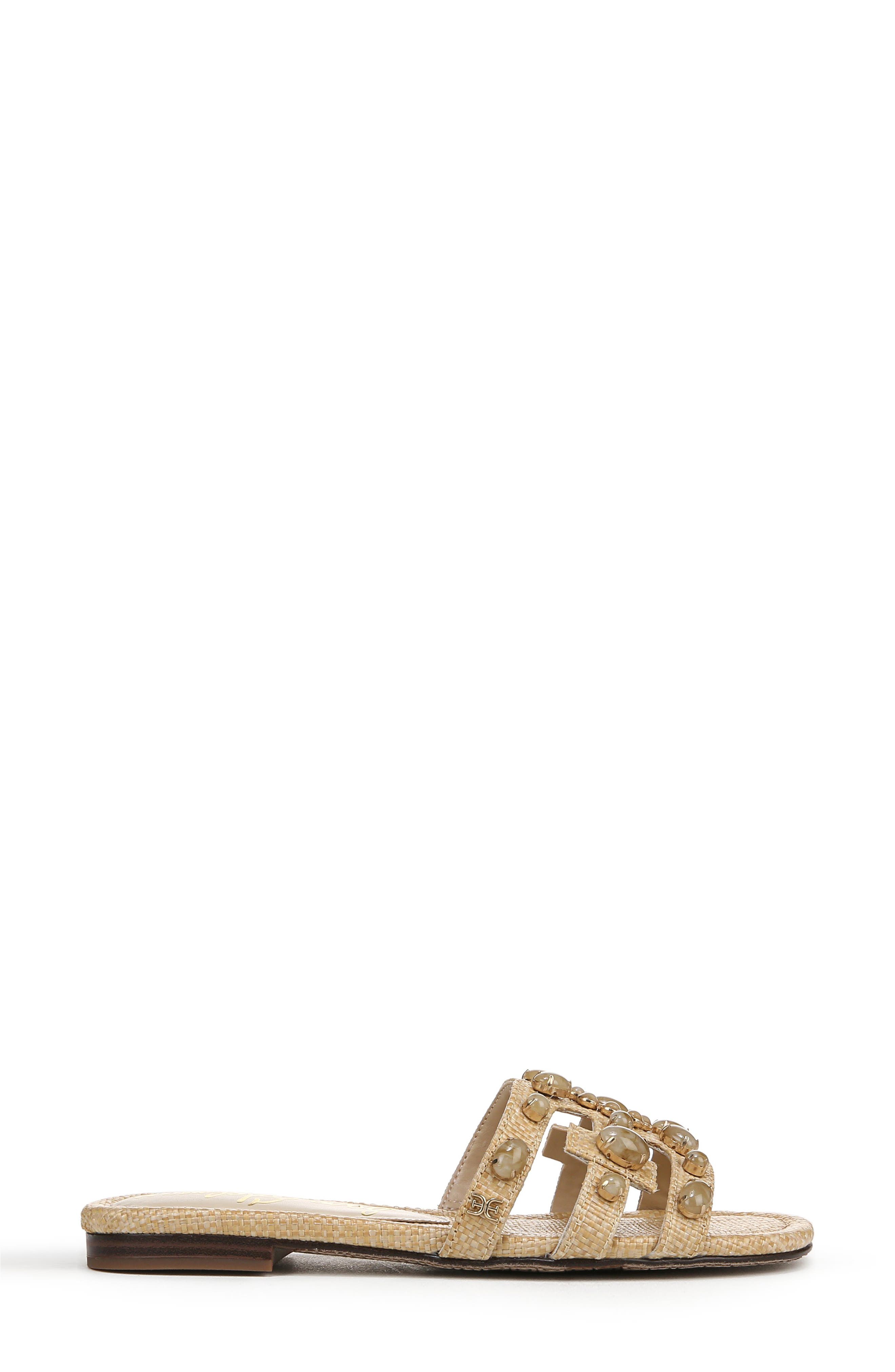 Sam Edelman Bay Ray Slide Sandal, Alternate, color, Bleached Beechwood
