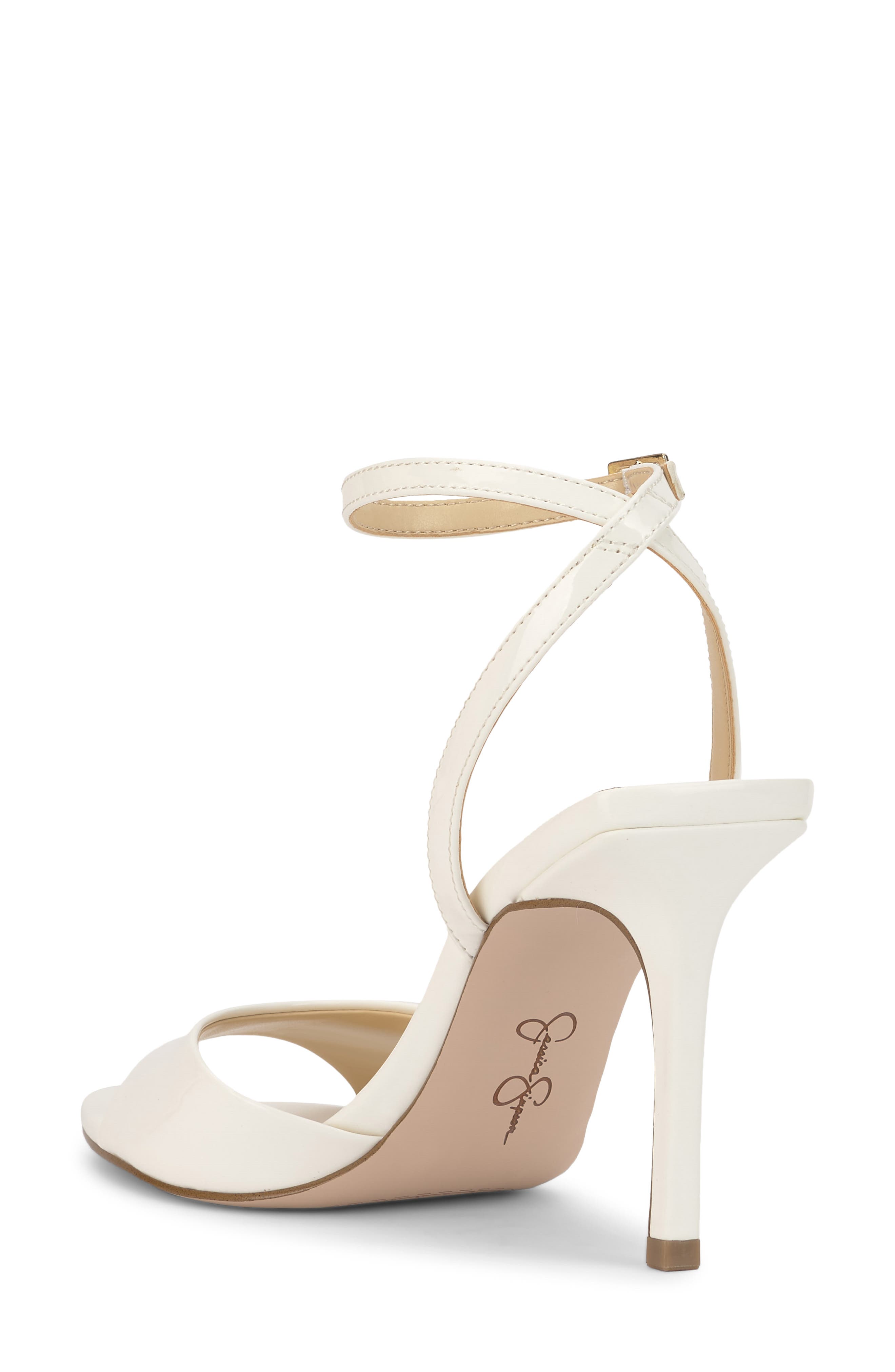Jessica Simpson Davara Ankle Strap Pointed Toe Sandal, Alternate, color, White 02