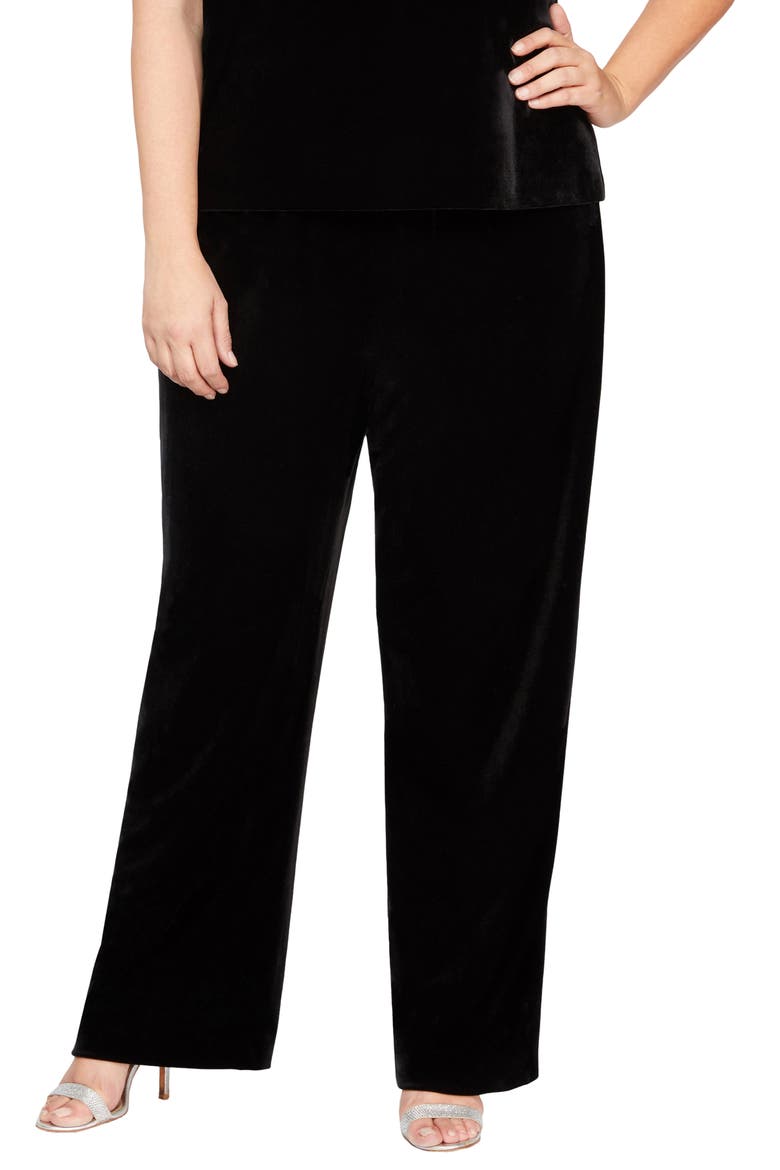 Flat Front Pants, Main, color, BLACK