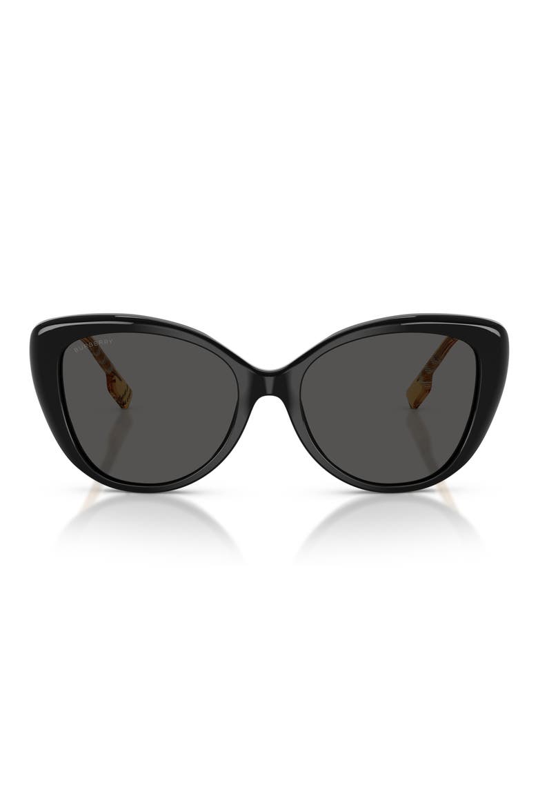 54mm Cat Eye Sunglasses, Main, color, BLACK / DARK GREY