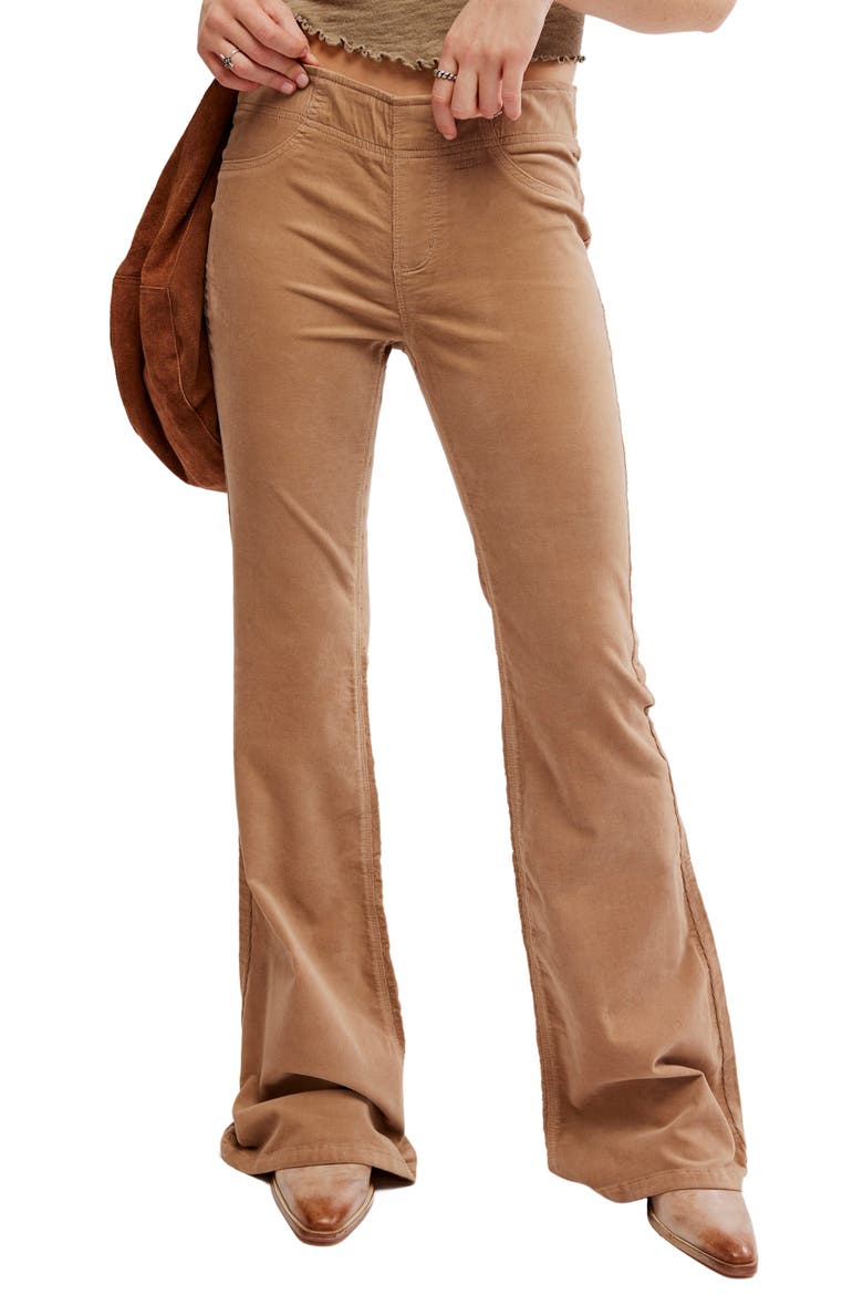 Penny Corduroy Flare Pants, Main, color, NATURAL