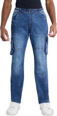 XRAY Slim Fit Cargo Pocket Denim Jeans