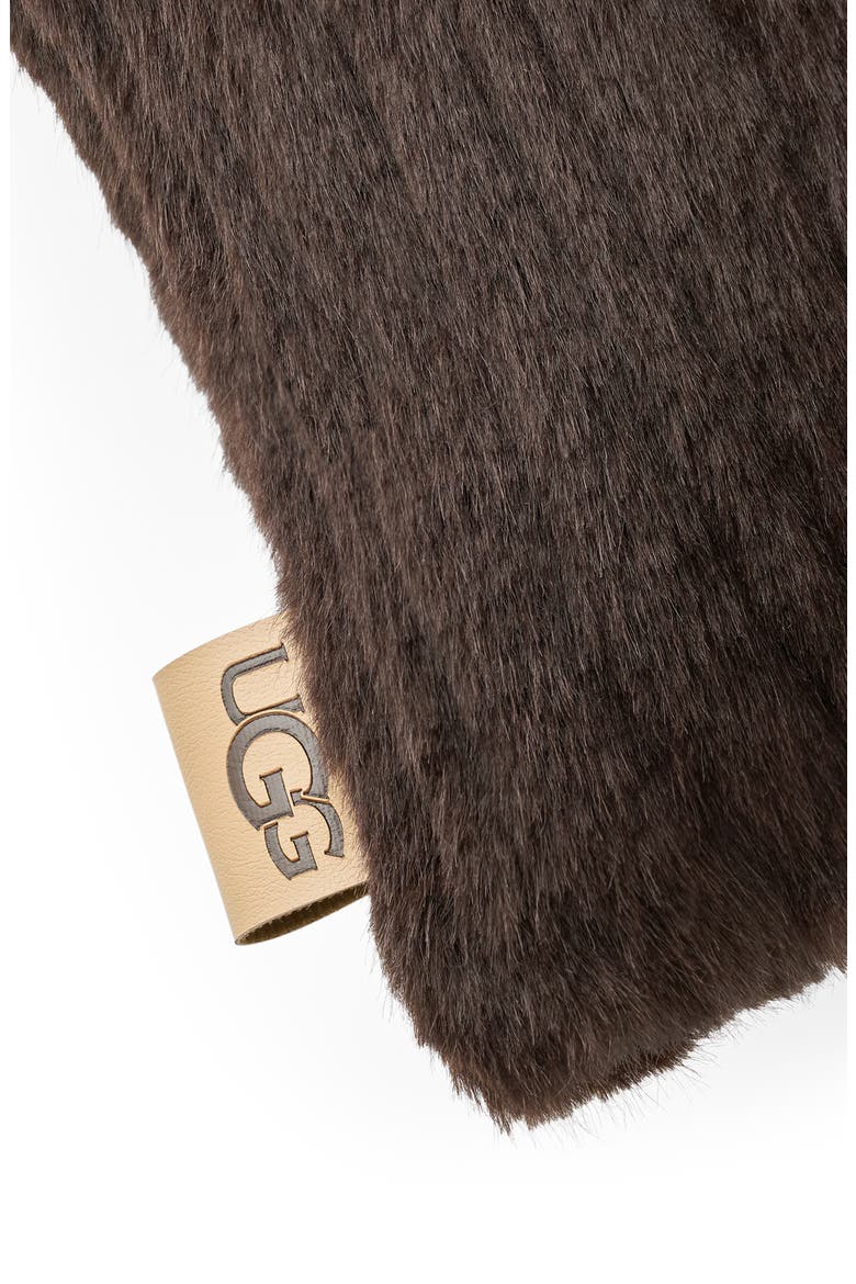 Jennis Faux Fur Accent Pillow, Alternate, color, BURNT CEDAR TIPPED