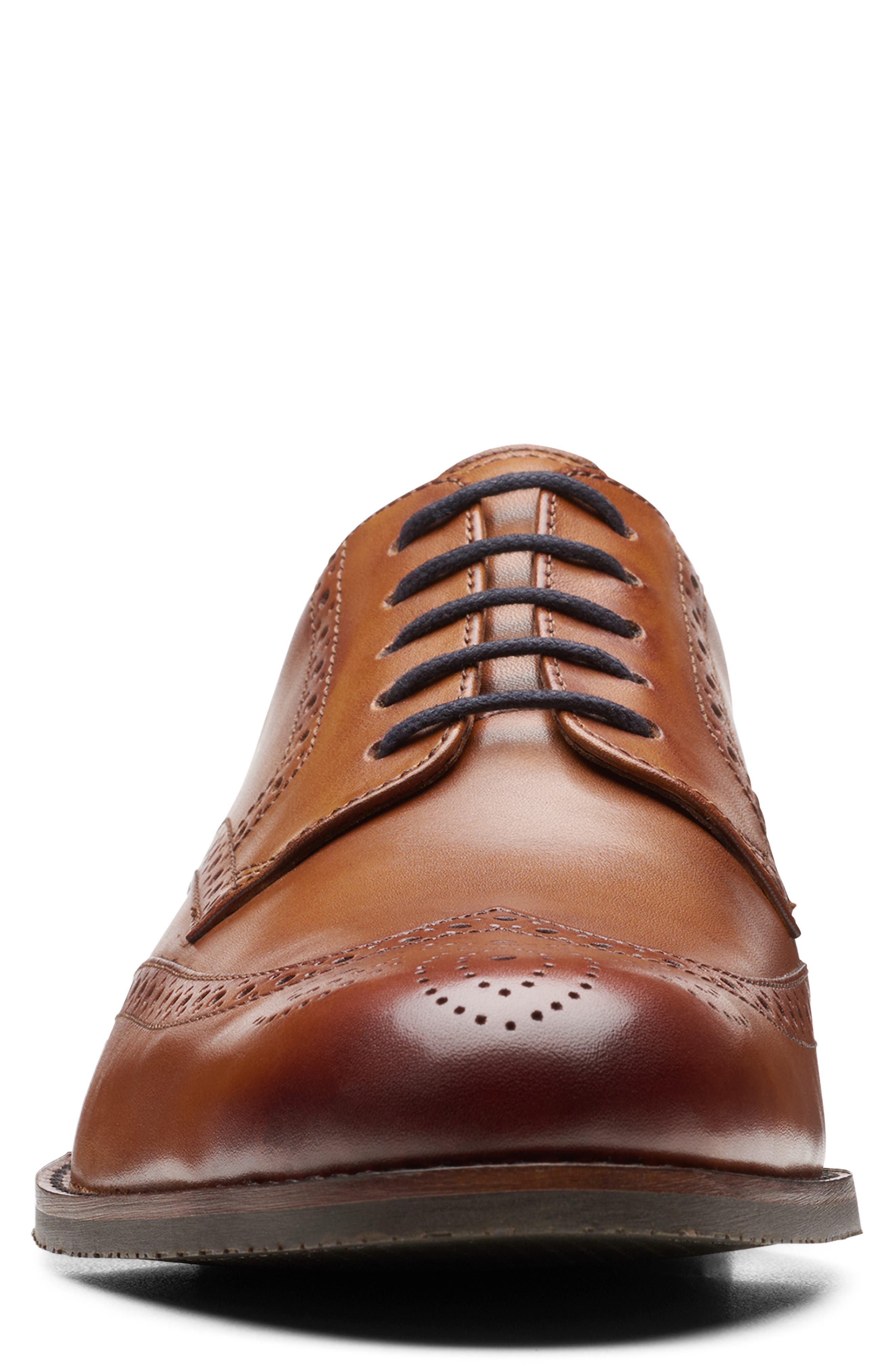 Craft Arlo Limit Leather Wingtip Derby, Alternate, color, TAN LEATHER