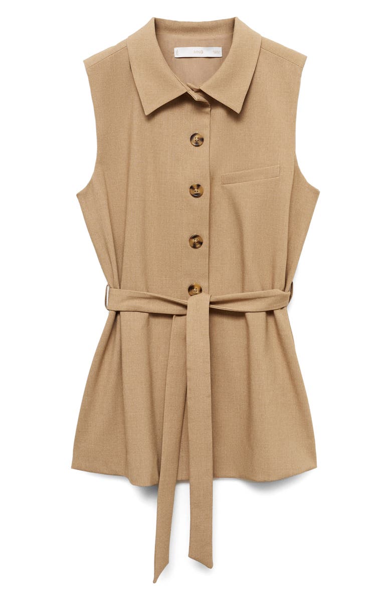 MANGO Tie Waist Suit Vest, Alternate, color,