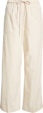 TOTEME Organic Cotton Poplin Drawstring Pants