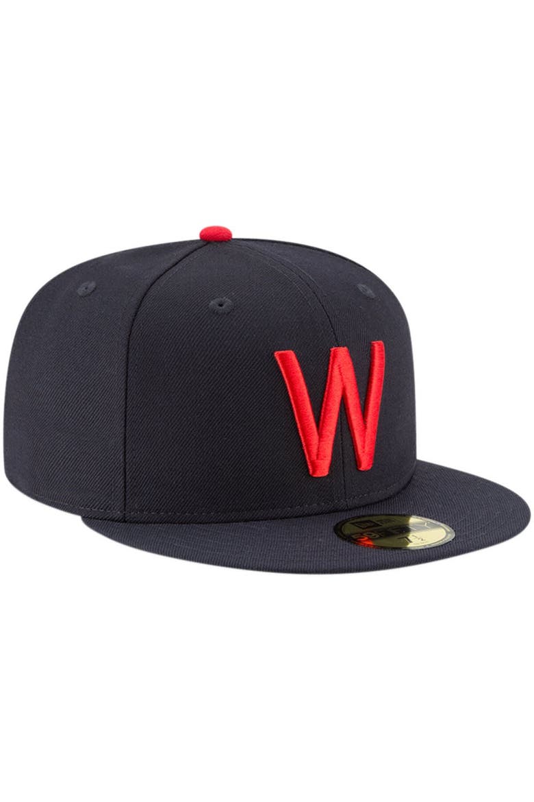 Men's New Era Navy Washington Senators Cooperstown Collection Wool 59FIFTY Fitted Hat, Alternate, color, Navy