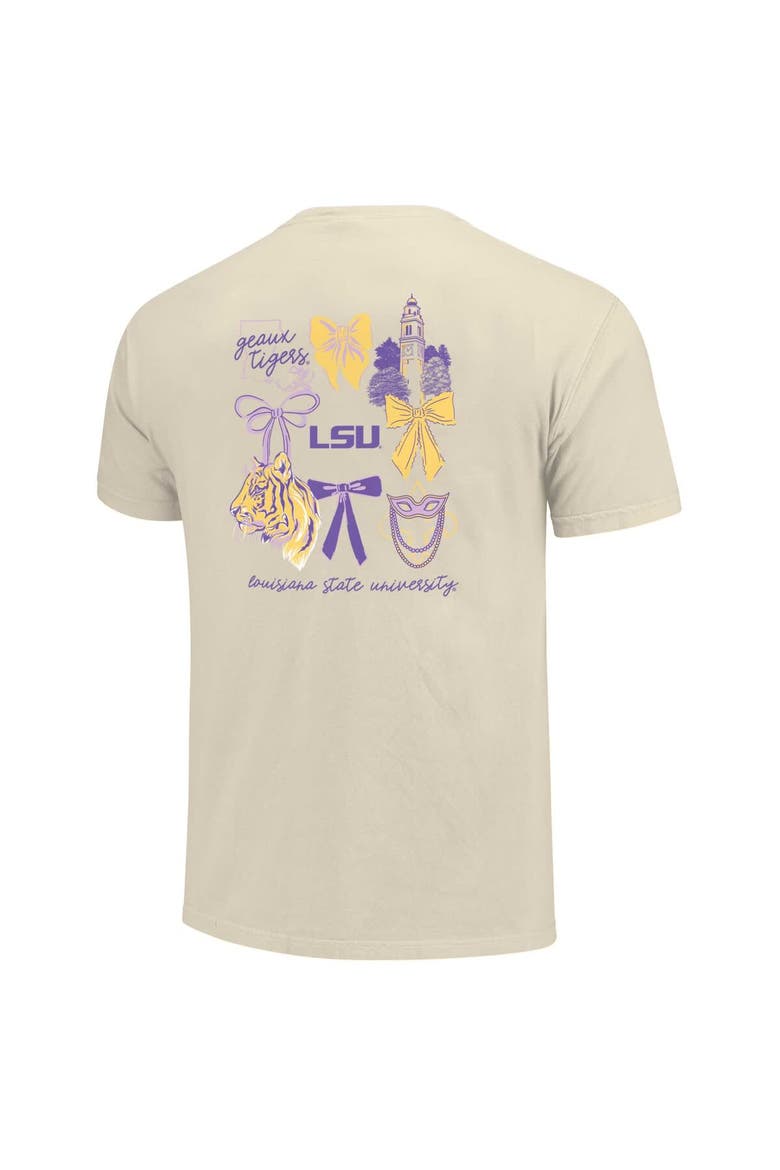 Women's Comfort Colors Natural LSU Tigers Coquette T-Shirt, Alternate, color, Natural