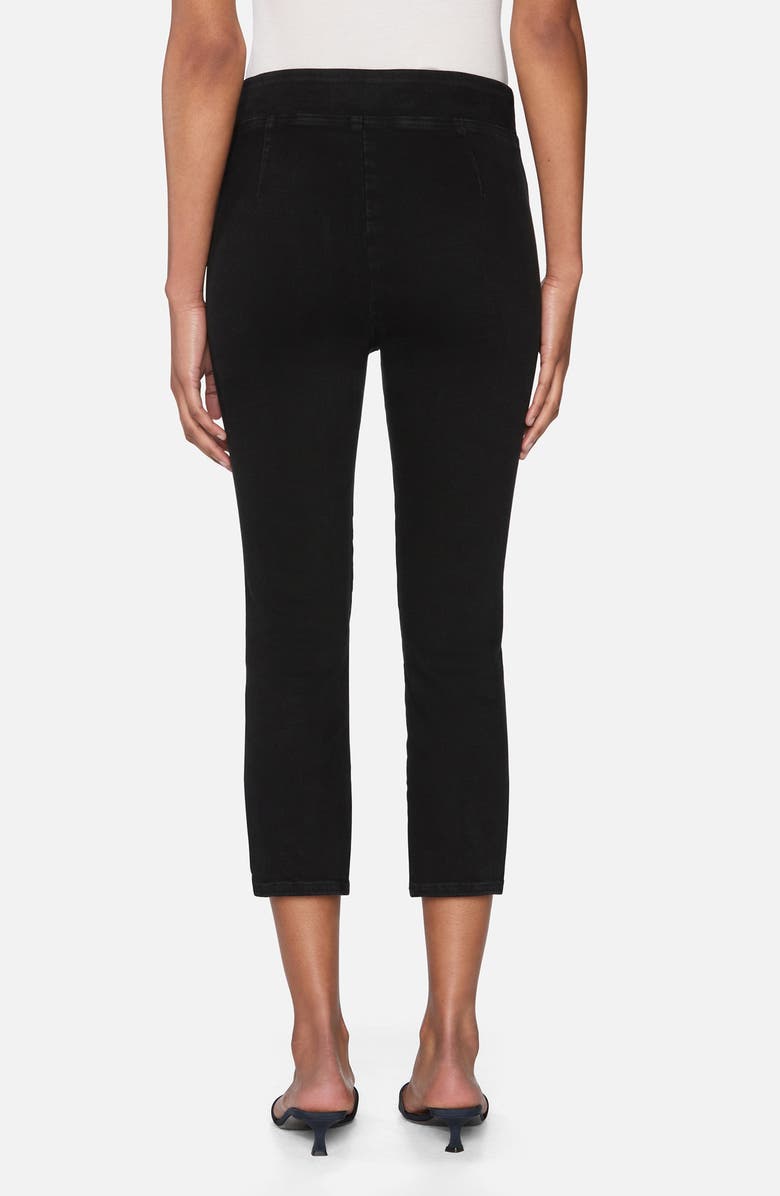FRAME Jetset Weekend Pull-On High Waist Capri Jeans, Alternate, color, Sheen Noir