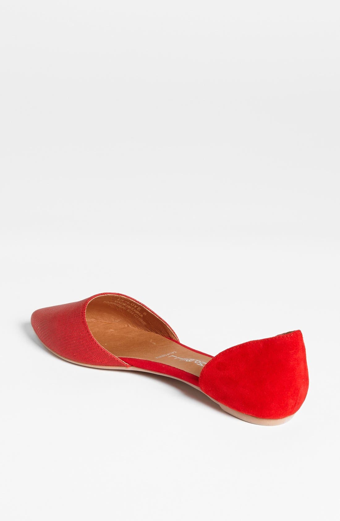 'In Love' Flat, Alternate, color, RED LIZARD/ RED SUEDE