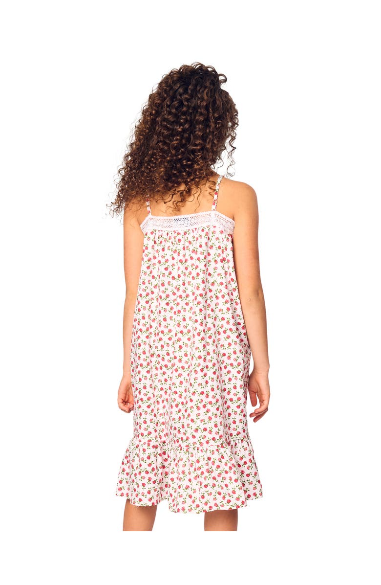 Petite Plume Kids' Lily Floral Print Twill Nightgown, Alternate, color, Pink