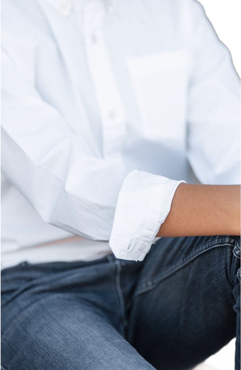 Hope 
Henry Boys
 Organic Poplin Button Down Shirt, Kids, Alternate, color, Bright White