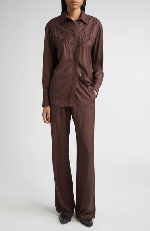 Golden Goose Journey Fluid Track Pants In Brown