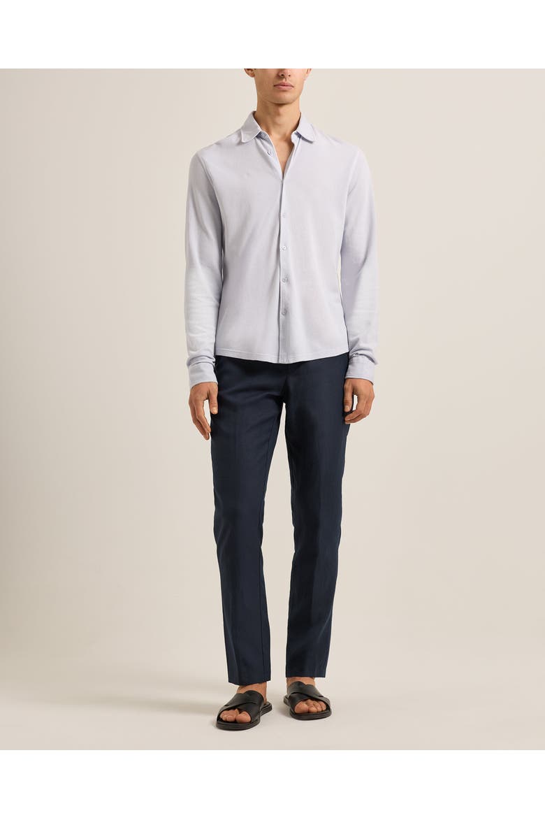 Giles Garment Dye Tailored-Fit Shirt, Main, color, Surfside Blue