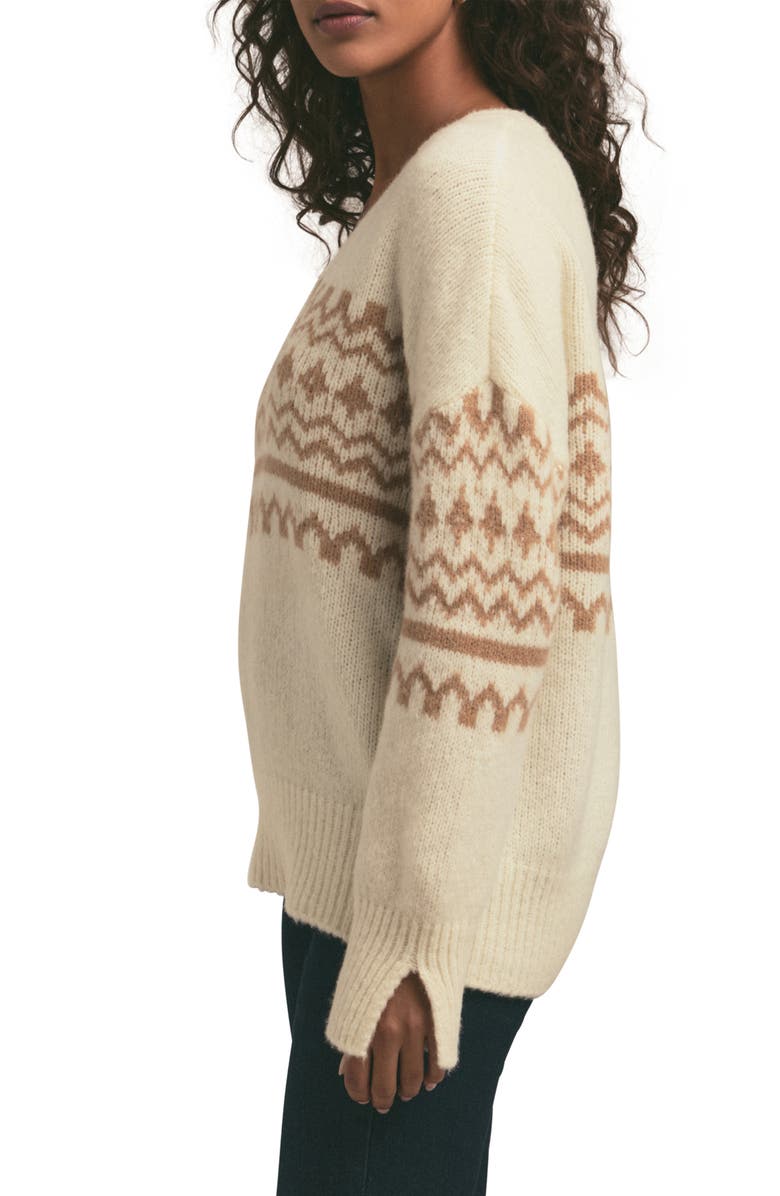 Favorite Daughter The Winter William Merino Wool Blend Sweater, Alternate, color, Ivory Fairisle