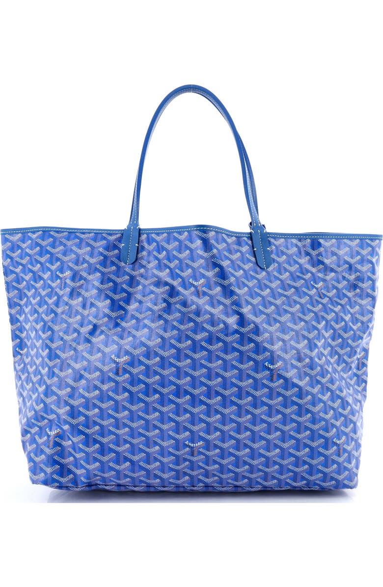 Pre-Owned Goyard Saint Louis Tote Coated Canvas GM, Main, color, Blue